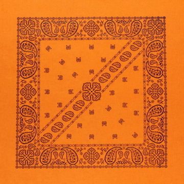 Бандана оранжевая с черными огурцами диагональ (125)