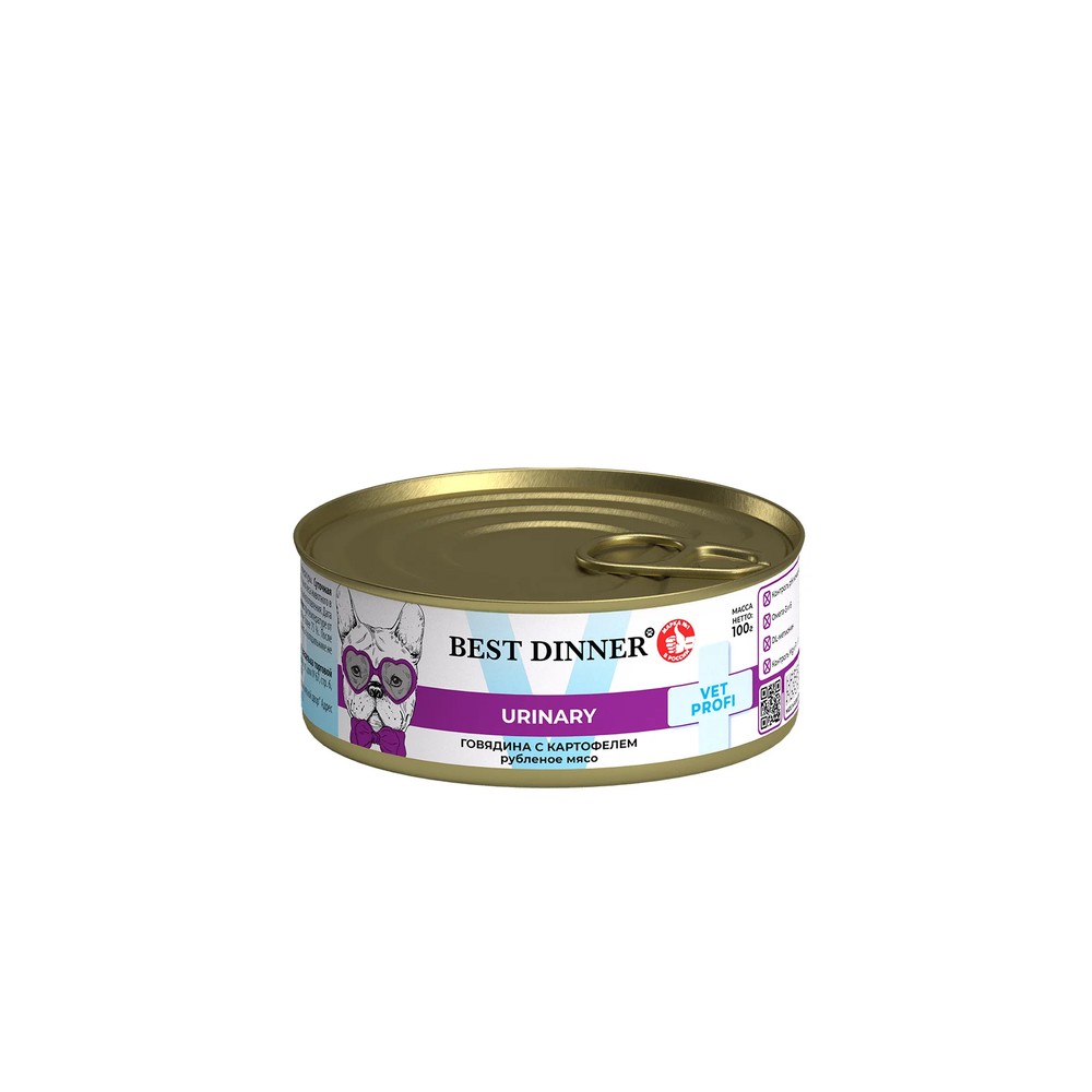 Best Dinner Exclusive Vet Profi Urinary Говядина с картофелем для собак