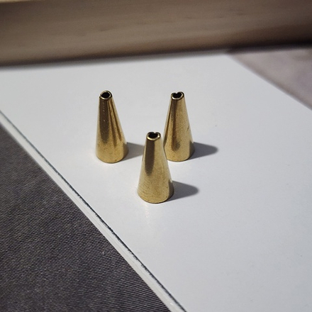 Шапочка(конус), чистая латунь, размер 13.5×5.7мм