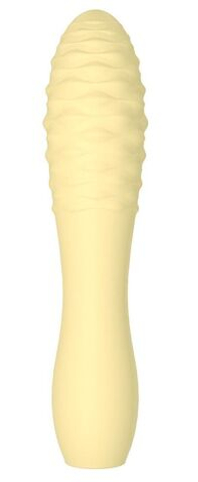Желтый мини-вибратор Cuties - 14,2 см. (Цвет: желтый)