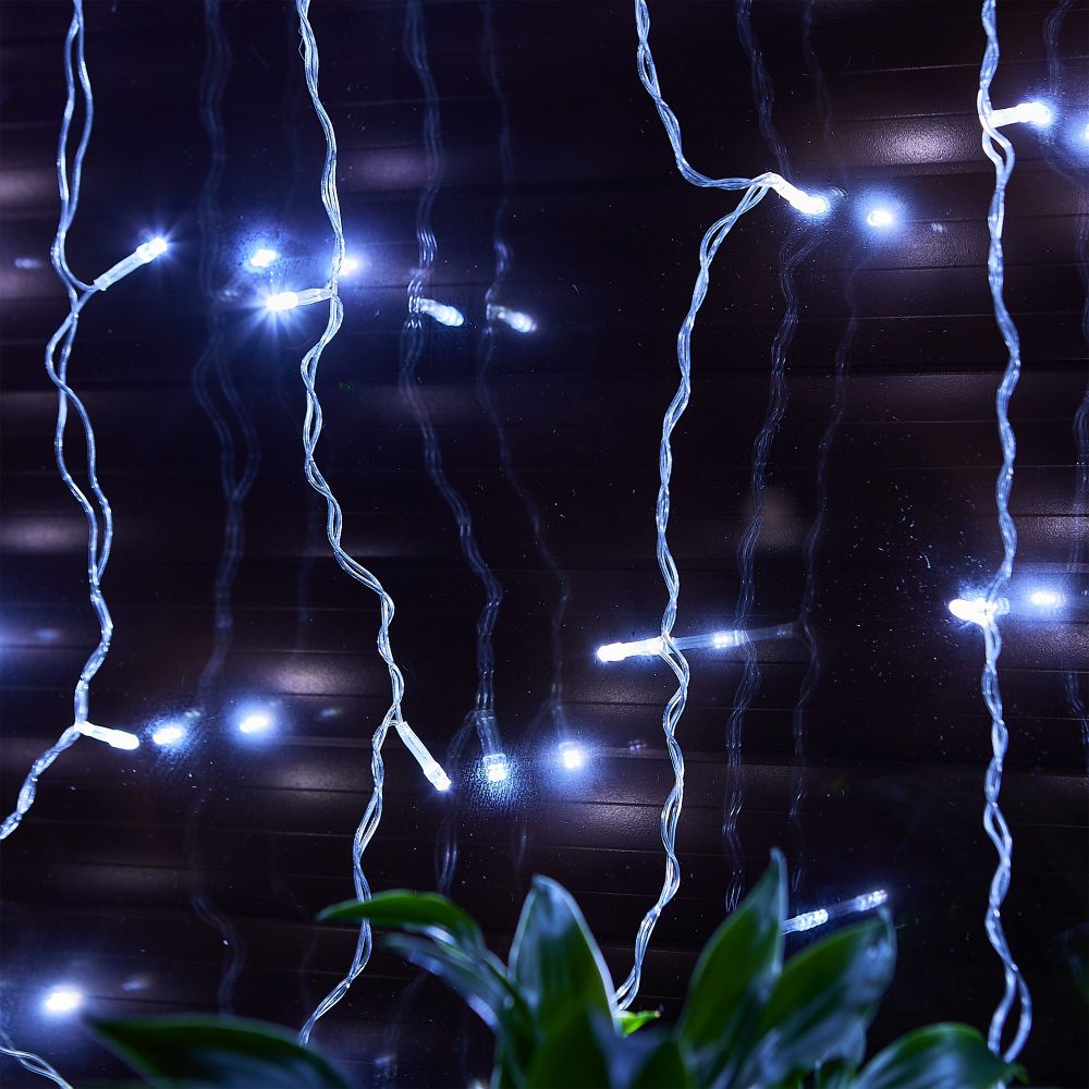 ULD-C1515-160-DTA WHITE IP20 Занавес светодиодный.1.5х1.5 м. 160 led. белый. с контроллером. провод прозрачный. IP20