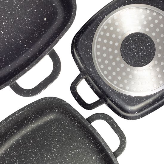 Набор посуды 6 предметов с прихватками Kamille KM 4435 из литого алюминия