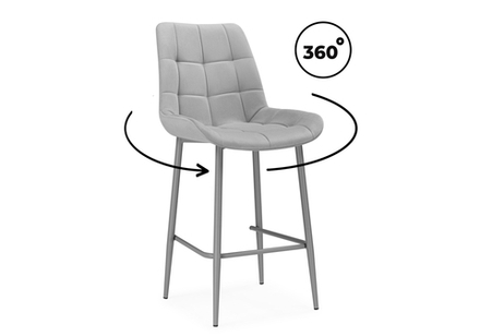 Барный стул Woodville Челси 360 светло-серый (zd 960), серый np