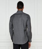 Хлопковая рубашка H-JOE-kent-C1-214 BOSS BLACK - серый(50527360)