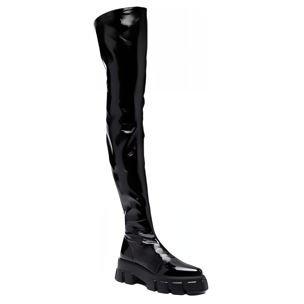 PRADA Over the knee Boots 6.5cm Women"s Black