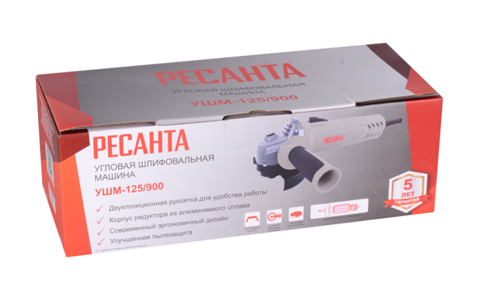 Углошлифовальная машина (болгарка) Ресанта УШМ-125/900