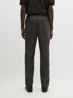 Massimo Dutti Льняные спортивные брюки, серо-зеленый