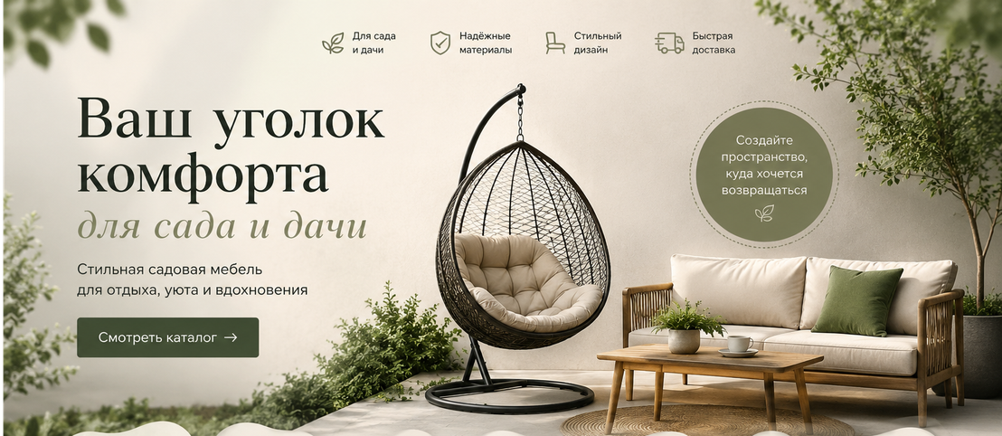 Садовая мебель для вашего уюта