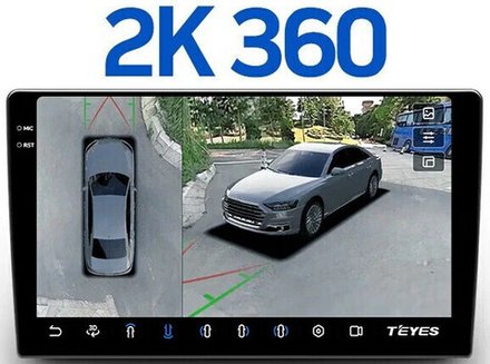Магнитола для Nissan Rogue T33, X-Trail T33 2020+ (без штатного 360, вариант 1) - Teyes CC3-2K-360 на Android 10, 2K QLED, 6Гб+128Гб, CarPlay, 4G SIM-слот, 4 камеры в комплекте