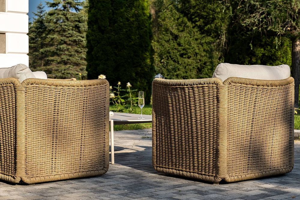 "Аликанте" лаунж-зона из искусственного ротанга, цвет соломенный