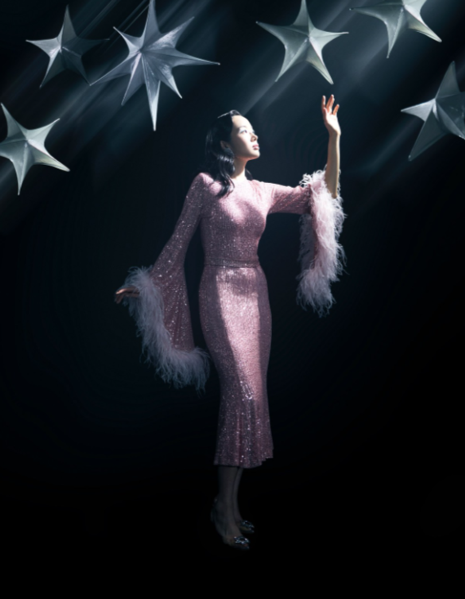 Платье Sativa (Сатива) пайеточное розовое