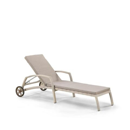 Шезлонг-лежак плетеный Afina A35C2-W85 Latte с матрасом