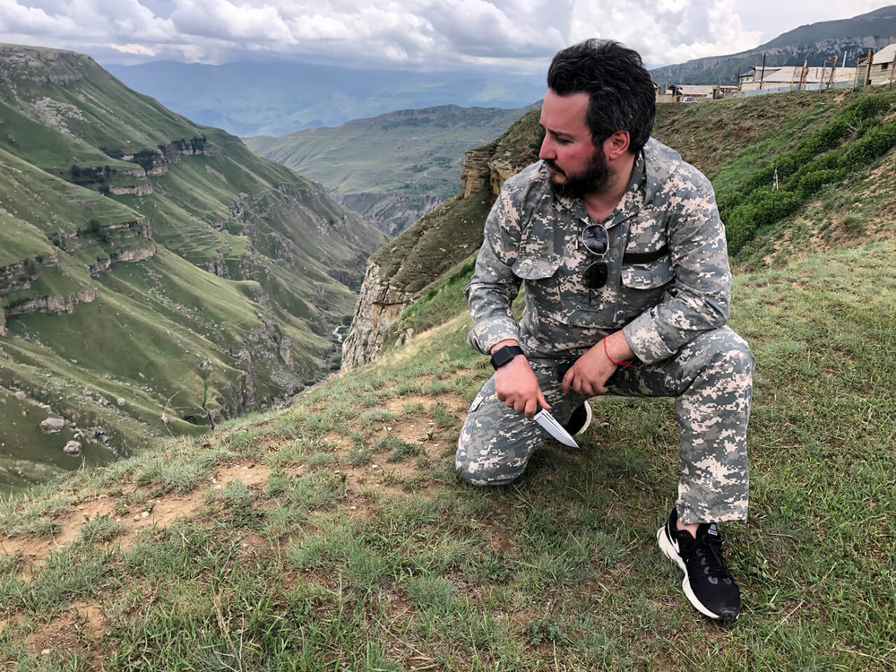 Туристичеcкий нож CityHunter AUS-8 Stonewash White