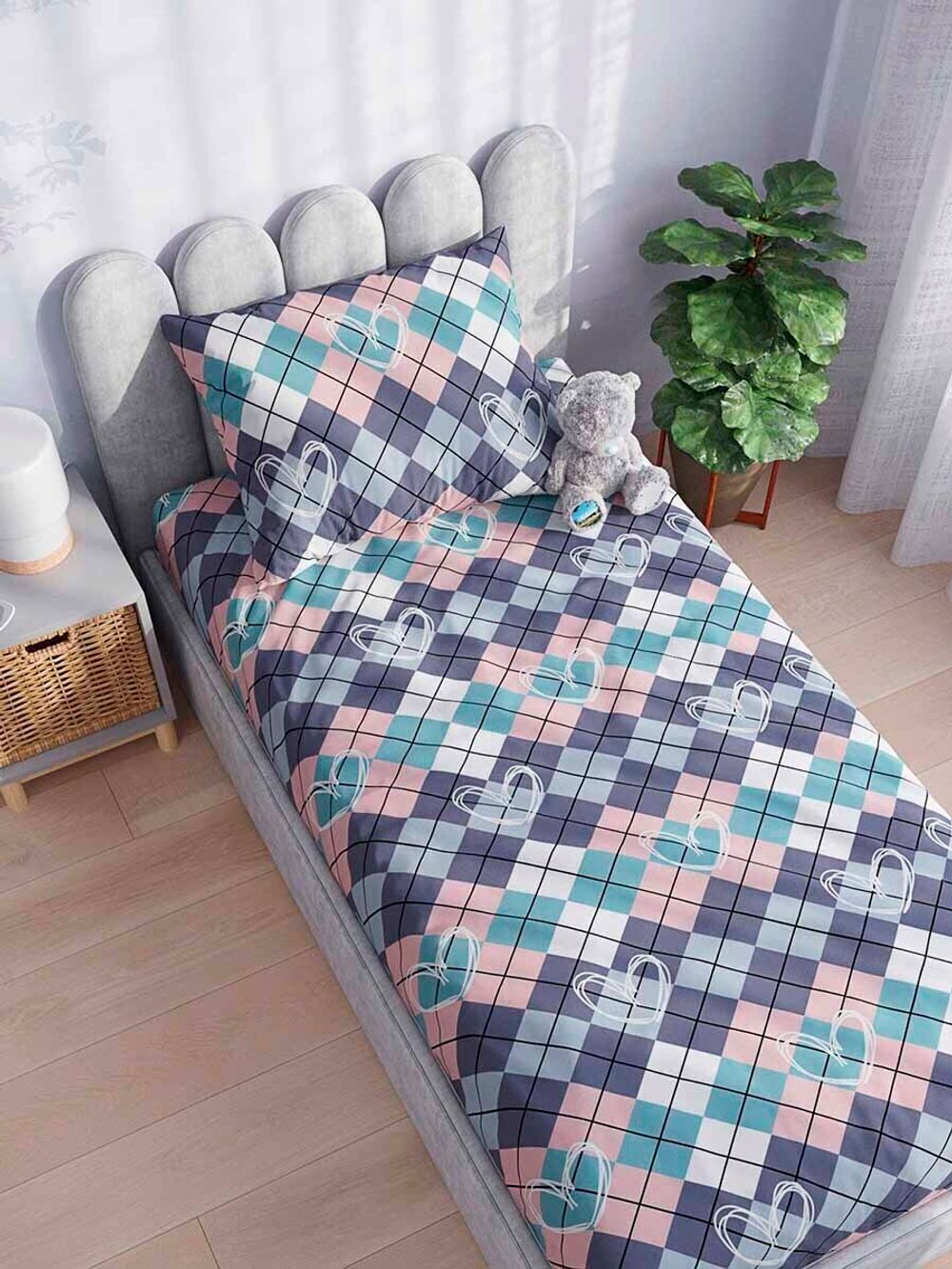 Постельное белье бязь Сказка "Барбара" 1,5-сп  Наволочка 50х70 см 1 шт Простынь  150x215 см Пододеяльник 145x205 см