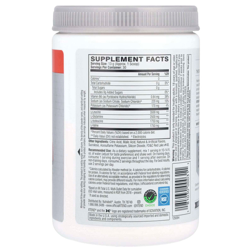 XTEND, 7 г BCAA, со вкусом клубники и киви, 390 г (13,8 унции)