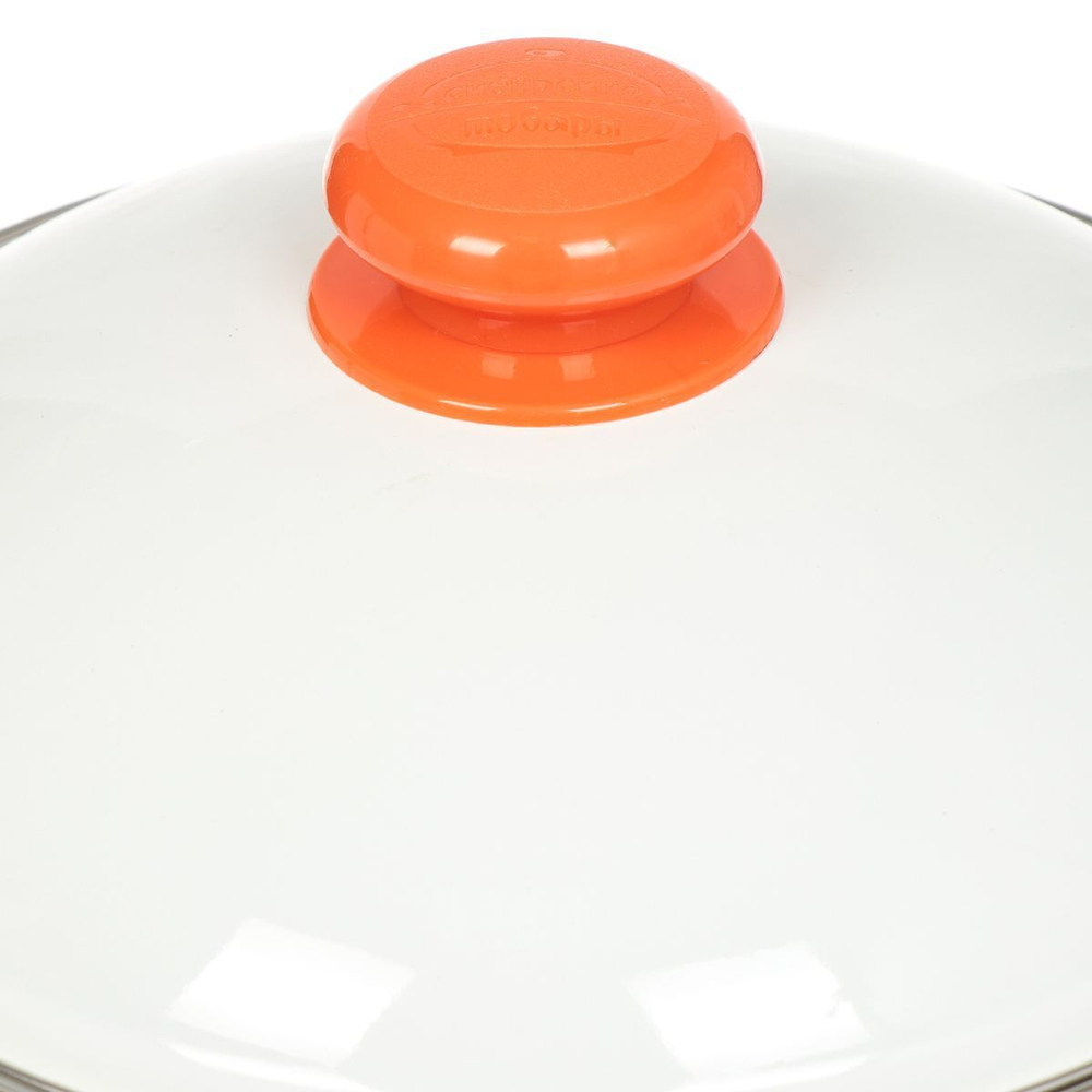 Кастрюля сталь, эмал, 4 л, с крыш, Сиб товары, Весна, 1MD201M, индукц