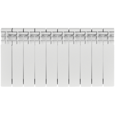 Радиатор алюминиевый ROMMER Profi 350 - 10 секций (подключение боковое, цвет белый)