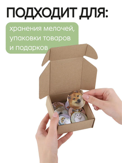 Коробка подарочная картонная 10 шт, 25х25х3