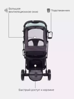 Коляска детская RANT "LIFE STAR" RA102 Ocean Green