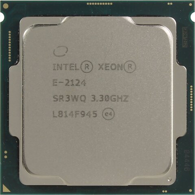 Процессор Intel Xeon E 2124 LGA 1151, 4 ядра, 3.3 ГГц (турбо до 3.9 ГГц) OEM