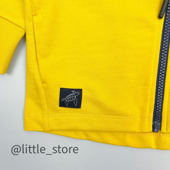 Толстовка из футера на молнии "Морской бриз" горчица