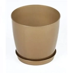 Кашпо Фиоре круглое 8 л бронзовый 216х202мм