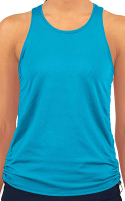 Женский топ теннисный Lucky in Love Core Airy Cinch Tank Women - ocean