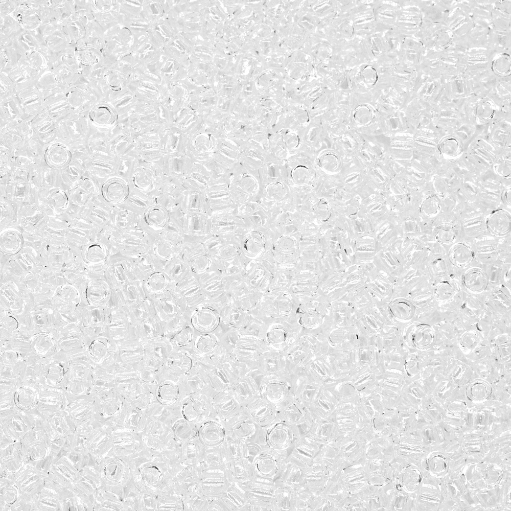 Японский бисер TOHO Round 15/0 (№1), прозрачный