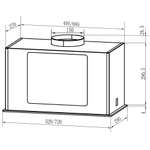 Встраиваемая вытяжка Oasis серии PRO UD-60WG