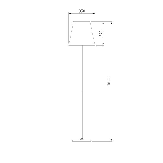 01166/1/ напольный светильник/ хром