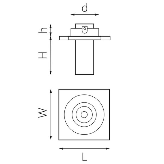 Комплект из светильника и рамки Lightstar Intero Tubo (217516+217274) i516274
