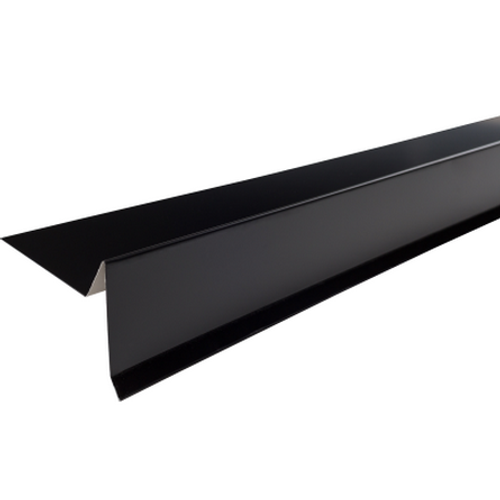 Планка торцевая Технониколь Shinglas RAL 9005 черная 75х25х65х5 мм