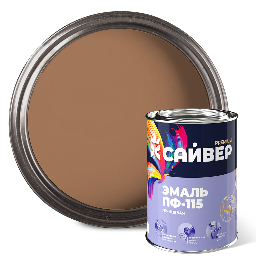 САЙВЕР  Эмаль ПФ-115 Бежевая 0,8кг ГОСТ 6465-76
