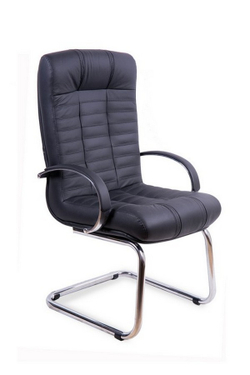 Кресло для руководителя АТЛАНТ КОРОТКИЙ ХРОМ КОНФЕРЕНЦ