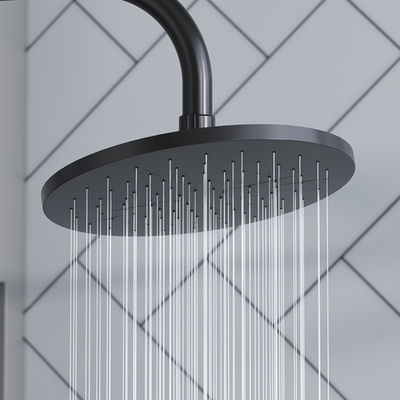 DX220910300_xxx Apollo, душевая система со смесителем-полкой: верхний душ 230мм, ручной душ 120мм,