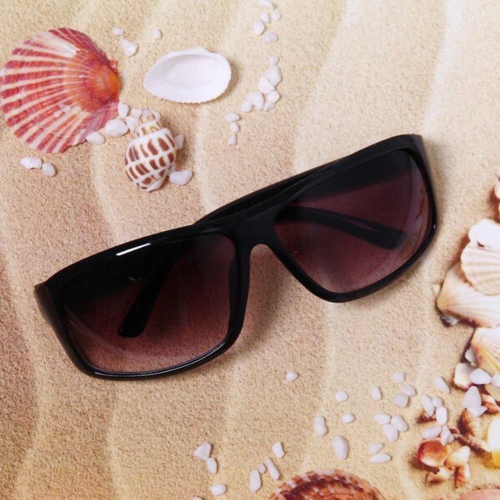 Очки солнцезащитные «Street style», цвет черный, литые, глянцевая оправа