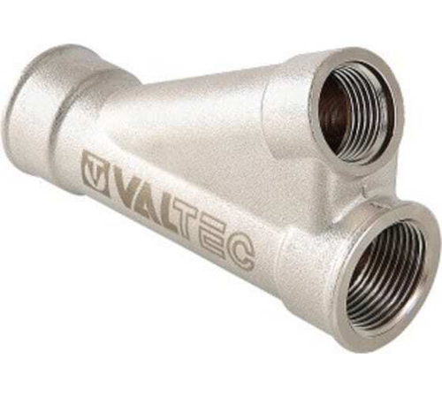 Тройник косой никель 1/2" х 1/2" для гильзы под погружной датчик Валтек