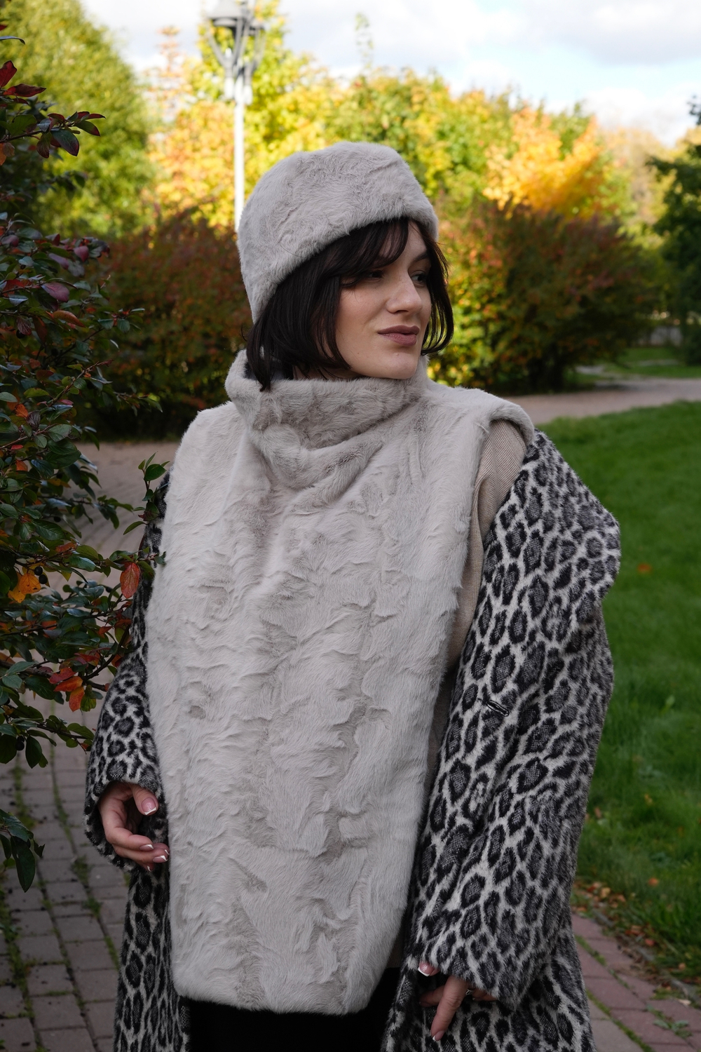 Манишка экомех свакара серый жемчуг