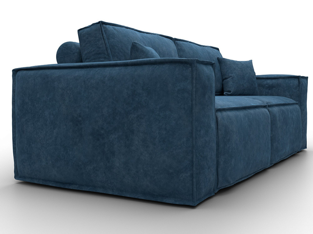 Диван прямой Лига-081 НПБ ВЕЛЮР BRUT 11 синий