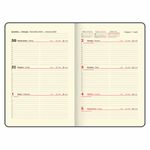 Еженедельник датированный 2025, А5, 145х215 мм, BRAUBERG "Imperial", под кожу, черный, 115965