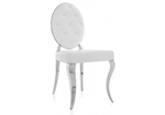Стул на металлокаркасе Woodville Odda белый, ножки хром