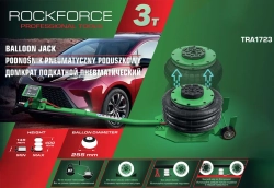 Домкрат подкатной пневматический 3т (h min-145мм,h max-400мм,?-255мм) RockForce RF-TRA1723