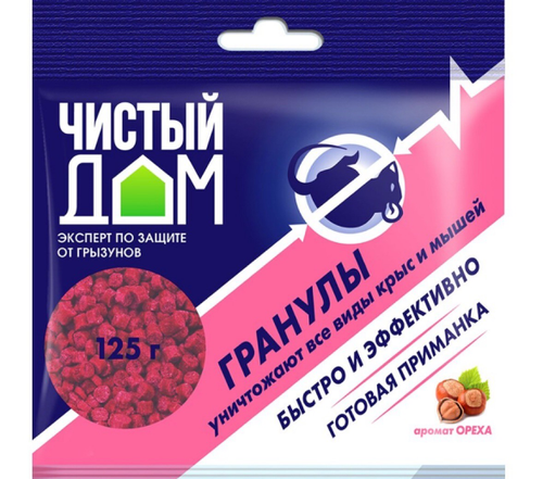 Чистый дом гранулы (орех) 125 г