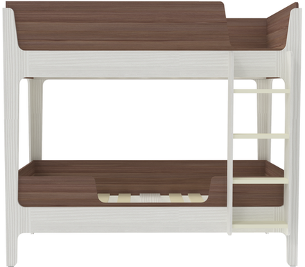 Кровать двухъярусная КарИВи Лотос Белое Дерево Бодего Темный