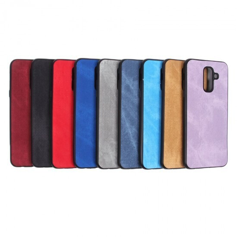 Чехол текстильный для Samsung Galaxy A6+ (2018), 010817 Серый