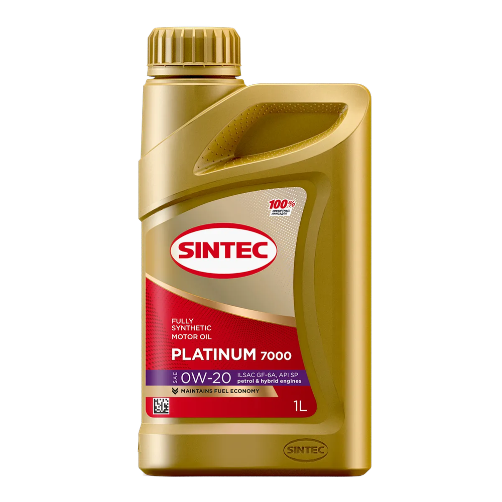 Моторное масло Sintec Platinum 7000 0W-20, SP/GF-6A, синтетическое, 1 л