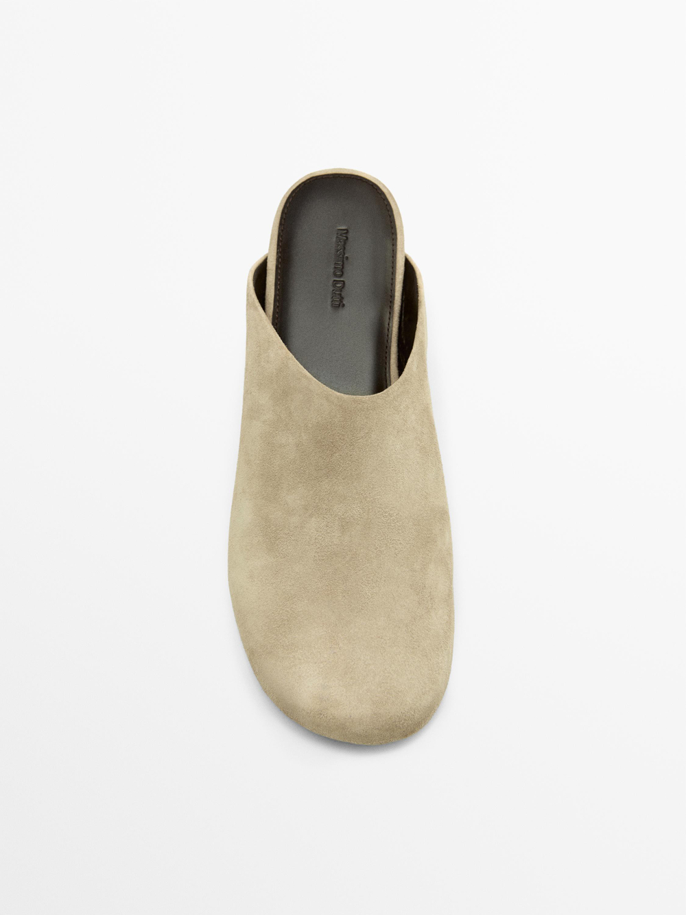 Massimo Dutti Сабо из расщепленной замши, бежевый