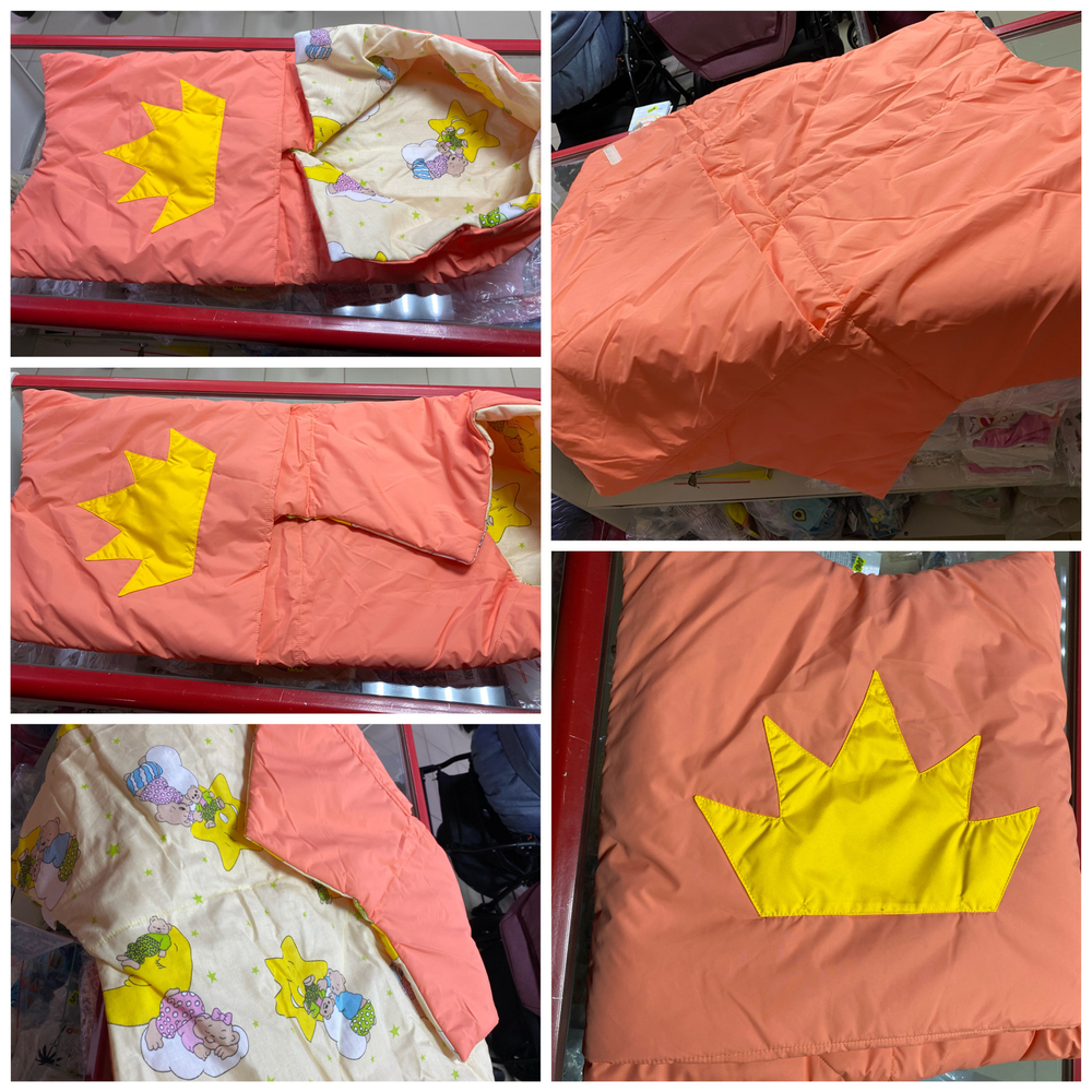 Конверт -трансформер на выписку и на прогулку на кнопках (внутри утеплитель синтепон 100гр))