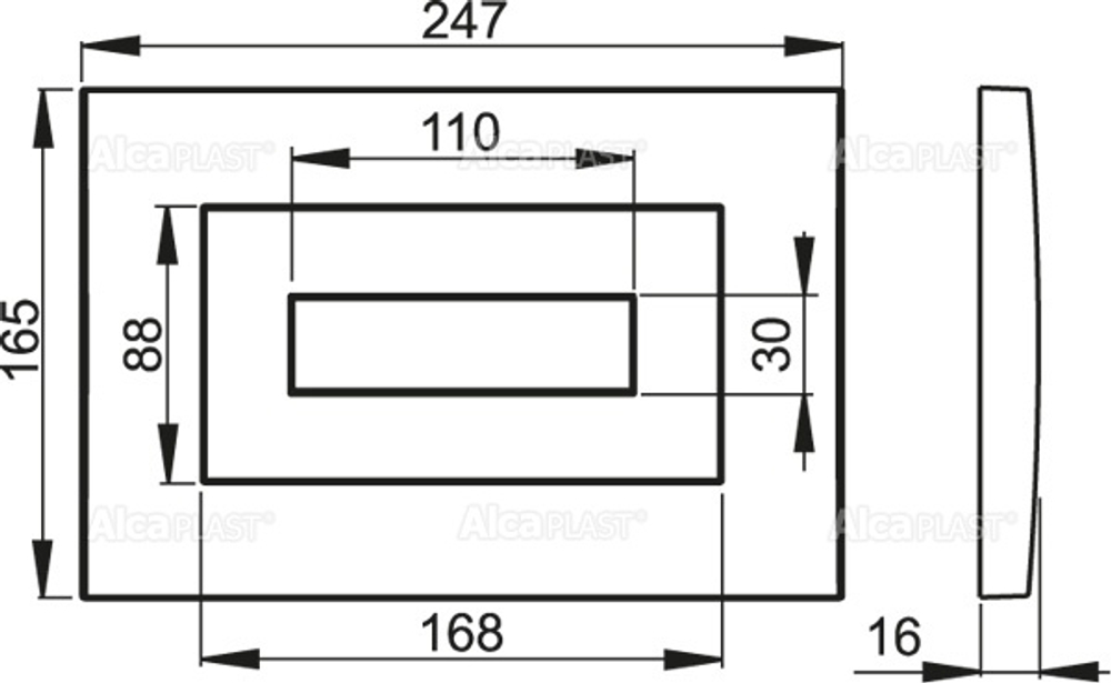 Кнопка смыва AlcaPlast M470 белая