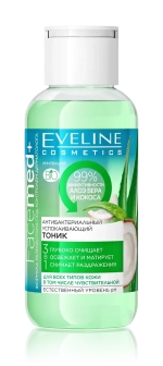 Тоник д/лица Eveline Facemed+ 3в1 Антибактериальный успокаивающий, 100мл